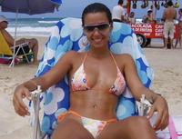 brazil mature beautiful brazilian woman bikini sits beach chair smiles paul crouch gay wikipedia adult amateur thousands porn