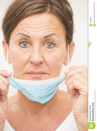 facial mature portrait medical nurse mask mature woman doctor professional serious facial expression isolated white background royalty free stock photo