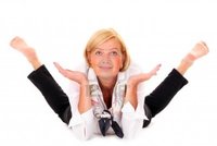 flexible mature macniak picture mature flexible woman lying over white background photo