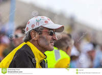 france mature profile veteran fan tour france mont ventoux july mature man watching road apparition cyclists royalty free stock photography