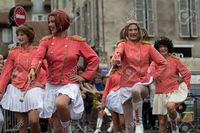 france mature allg aurillac france august dress parade mature majorettes part international stock photo