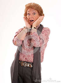 lady mature shocked mature woman royalty free stock photography