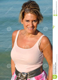 mature brunette attractive woman stock