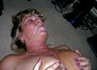 mature cum cumshot porn cum covered mature skank photo