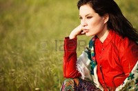 outdoor mature vukvuk mature woman gypsy style clothes outdoor shot photo