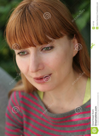 redhead mature redhead woman stock photography