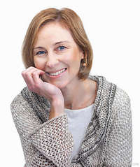 sweet mature sweet mature female over white background stock photo