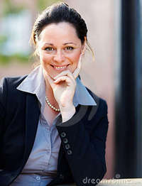 sweet mature portrait sweet mature business woman smiling stock photos