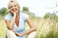 mature image depositphotos portrait mature woman sitting countryside stock photo