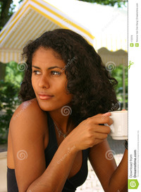 brazil mature beautiful brazilian woman drinking coffee royalty free stock